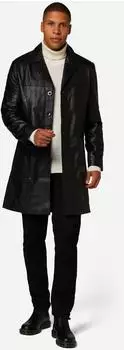 Ricano Pirate Herren Ledermantel schwarz