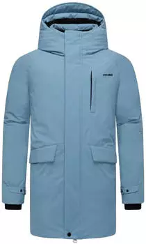 Stone Harbour Emriis XX Wintermantel mit Magnet-Kn&ouml;pfen hellblau