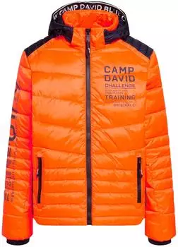 Camp David Jacke mit geradem Schnitt orange/schwarz