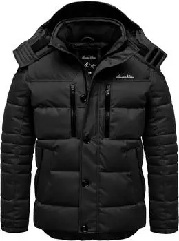 Amaci&Sons WACO Gefütterte Winterjacke mit Kapuze (9138) schwarz