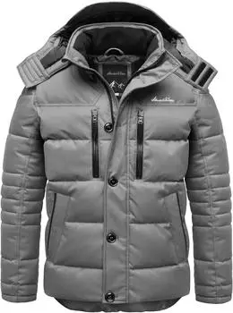 Amaci&Sons WACO Gefütterte Winterjacke mit Kapuze (9138) grau