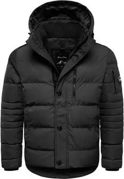 Amaci&Sons AKRON Gefütterte Winterjacke mit Kapuze schwarz