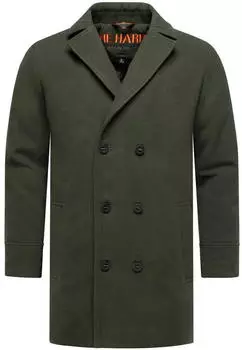 Stone Harbour Darioon XX Trenchcoat in Woll-Optik mit herausnehmbarem Inlayer (89550523) gr&uuml;n