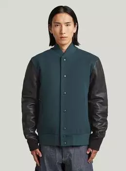 G-Star Premium Bomber Jacke (D27458-4416-862) cyanblau/schoko