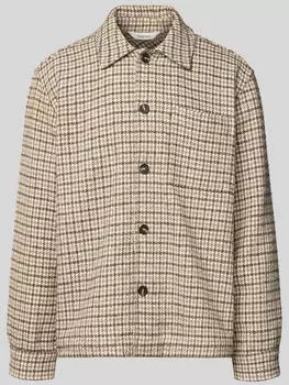 Selected Regari Oversized Hemdjacke aus Woll-Mix (16099610) hellbraun