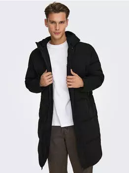 Only & Sons Onsseul Long Puffer OTW Steppjacke (22036977) schwarz