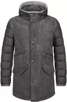 Milestone MSEmmerson Parka aus Ziegenvelours (531624) grau