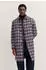 Bugatti Mantel Slim Fit Umlegekragen Fischgrätmuster (821800-84229) grau