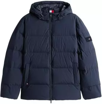 Tommy Hilfiger Water Repellent Down Hooded Puffer Jacket (MW0MW40616) desert sky