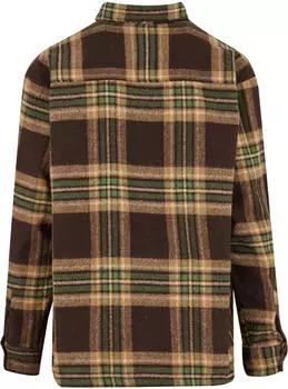 2Y Studios Woven Langarm-Poloshirt (36583937) braun/hellbraun/grün