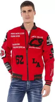 Cipo & Baxx Jacke mit Stickereien rot