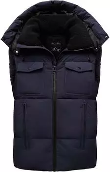Amaci&Sons Outdoor Winter Steppweste mit Kapuze 9129 navyblau