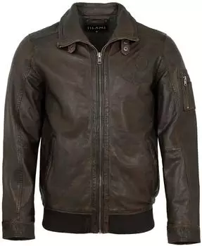 Jilani Robin Collection Pilotenjacke Lammnappa dunkelbraun