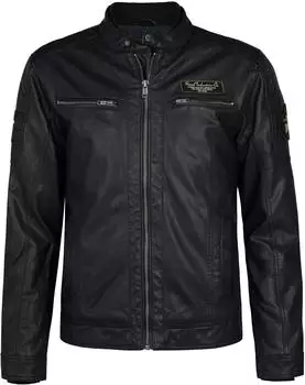 Petrol Industries Michigan PU Bikerjacke Regular Fit schwarz