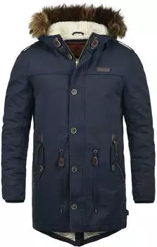 Indicode IDPulsoor Winterjacke Parka Regular Fit mit Teddy-Futter (4099MM-400-S) navy