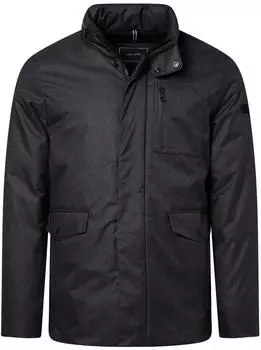 Pierre Cardin Kunstlederjacke mit vielseitigen Taschen anthrazit