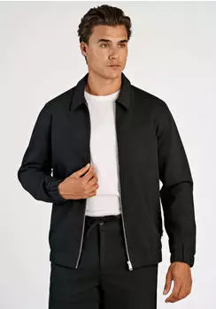 Lindbergh Blouson mit Hemdkragen und Reißverschluss schwarz