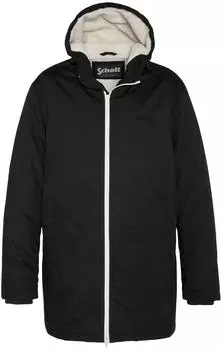 Schott N.Y.C. Bluster Sherpa gefütterte Kapuzenjacke schwarz