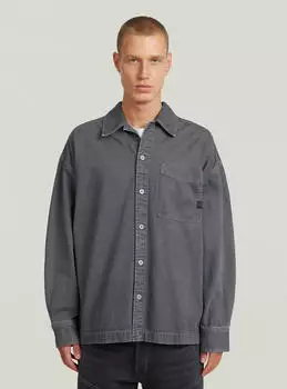 G-Star Boxy Fit Overshirt Andere india ink/folkstone gray double dye gd D23007-D491-H505