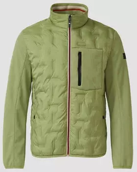 s.Oliver Leicht wattierte Jacke im Fabricmix mit sportiven Details grün 2173904.7521.