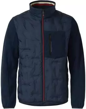 s.Oliver Leicht wattierte Jacke im Fabricmix mit sportiven Details blau 2173904.5978.