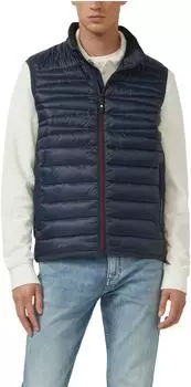 s.Oliver Wärmende Steppweste mit Stehkragen und Kontrast-Details blau 2173902.5978.