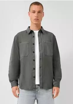 s.Oliver Overshirt aus Baumwolltwill mit aufgesetzten Taschen grau 2175110.9711.
