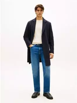 Tommy Hilfiger Mittellange Cabanjacke aus Wolle in Marineblau (MW0MW40768DW5)