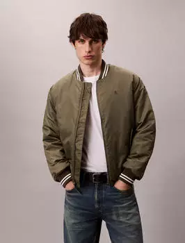Calvin Klein Jeans Bomberjacke aus Satin in Olivgr&uuml;n (LV04RD524GLDY)