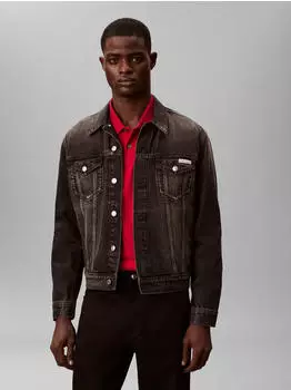 Calvin Klein Jeans Klassische Jeansjacke in verwaschenem Schwarz (LV04RE765G2U4)