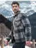 Lerros Karierte Outdoor-Hemdjacke in Woll-Optik Platinum Grey (25O7026_25802)