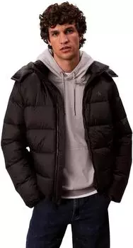 Calvin Klein Daunen-Steppjacke mit Kapuze (LV04RC518G) schwarz