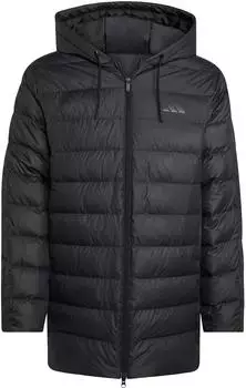 Adidas Essentials Climawarm 3 Streifen Light Daunenparka mit Kapuze schwarz