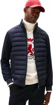 Tommy Hilfiger Mixed Panel Zip-Thru Hoody (MW0MW40050) desert sky