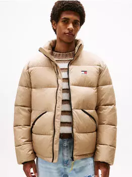 Tommy Hilfiger Water Repellent Crinkle Relaxed Puffer Jacket (DM0DM22040) beige