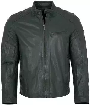Jilani Raigo Lederjacke Lammnappa grün