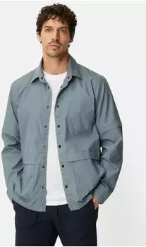 Camel Active Hemdjacke mit abnehmbaren Ärmeln loose fit blau