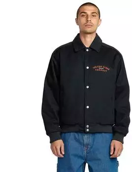 Volcom Highsiders Bomber Repreve Recycled Polyfill Workwear Varsity Jacket schwarz
