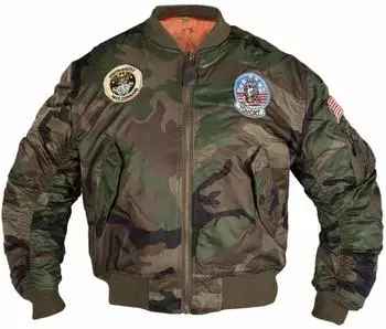 Mil Tec MA1 Aviator Textiljacke (12003520) oliv/braun/schwarz