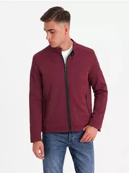 Ombre Bikerjacke aus strukturiertem Stoff bordeaux