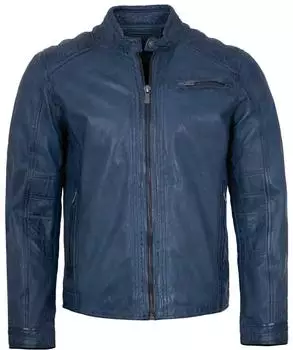 Jilani Riga-6 Collection Lederjacke Lammnappa blau
