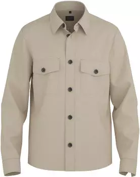 OLYMP Overshirt Modern Fit Kentkragen Leinen (42507718) beige