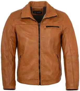 Jilani Ilai Lederjacke Lammnappa cognac