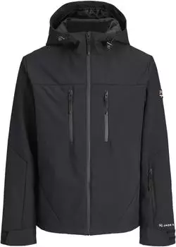 Jack & Jones Jjebasic Softshell Hood Noos (12284699) black beauty/branding