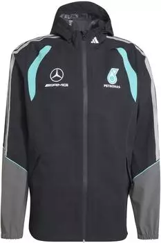 Adidas Mercedes-AMG Petronas Formula 1 Team Mechanics Rain Jacket (KE5475) black/grey two