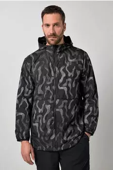 JP 1880 Outdoor Jacke ultraleicht Reflektor Print / Regenjacke wasserabweisend Kapuze Reißverschluss (847852)
