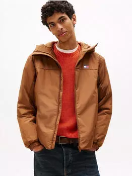 Tommy Hilfiger Poly Jacke Wasserabweisend Regular Fit mit Kapuze (DM0DM22065) pecan nut