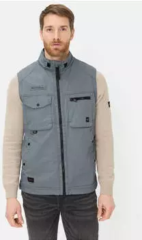 Camel Active Multipocket Weste mit Stehkragen (460140-7N60) sturmblau/grau