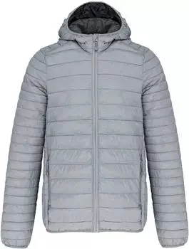 Kariban K6110 Leichte Steppjacke mit Kapuze marl silver