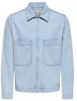 Only & Sons Onscassel 6039 PIM Box DNM Jacket Noos (22036039) light blue denim